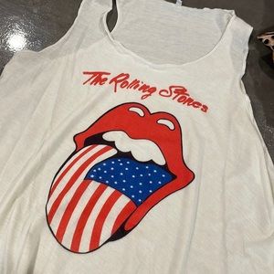 Rolling Stones white tank